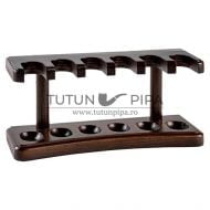 suport din lemn masiv pentru 6 pipe