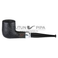 pipa de lemn din briar Angelo 67 prevazuta cu un inel de aluminiu, mustiuc acrilic si un filtru de 9mm