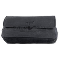 842013 Portofel din piele neagra pentru pipa Angelo cu capacitatea 2 pipe