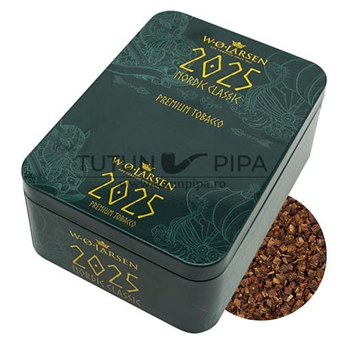 Tutun de pipa W. O. Larsen Nordic Classic Limited Edition in cutie metalica cu 100g tutun