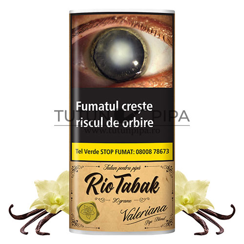 Tutun de pipa RioTabak Valeriana cu aroma de vanilie in apchet de 30g