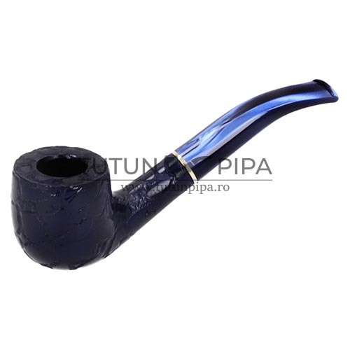 Pipa Angelo 42 din lemn de briar de culoarea albastru