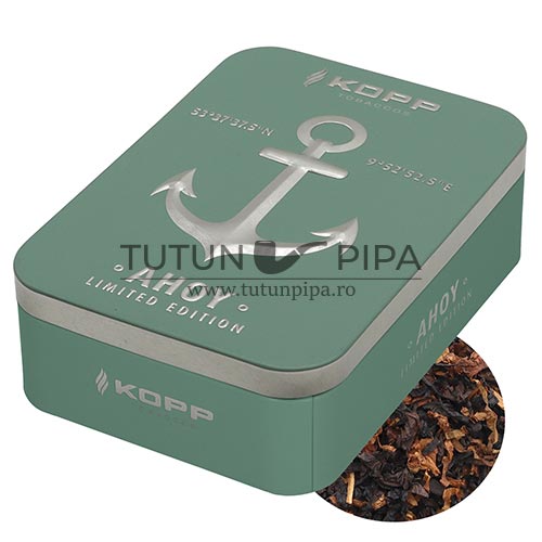 Tutun de pipa Kopp Anker Ahoy 2027 Limited Edition 100g cu amestec de tutunuri de calitate superioara in cutie metalica